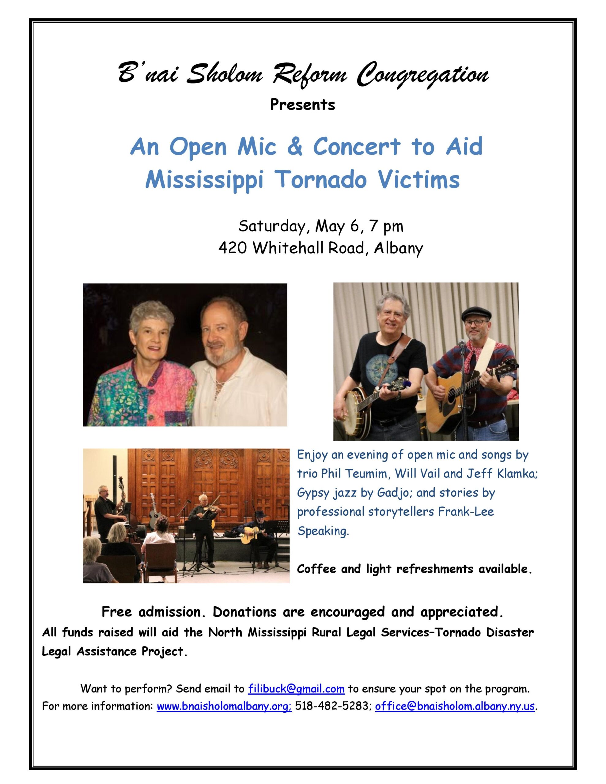 Open Mic and Benefit Concert
