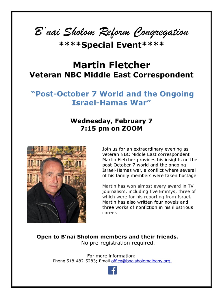 Ed Martin Fletcher zoom program flyer