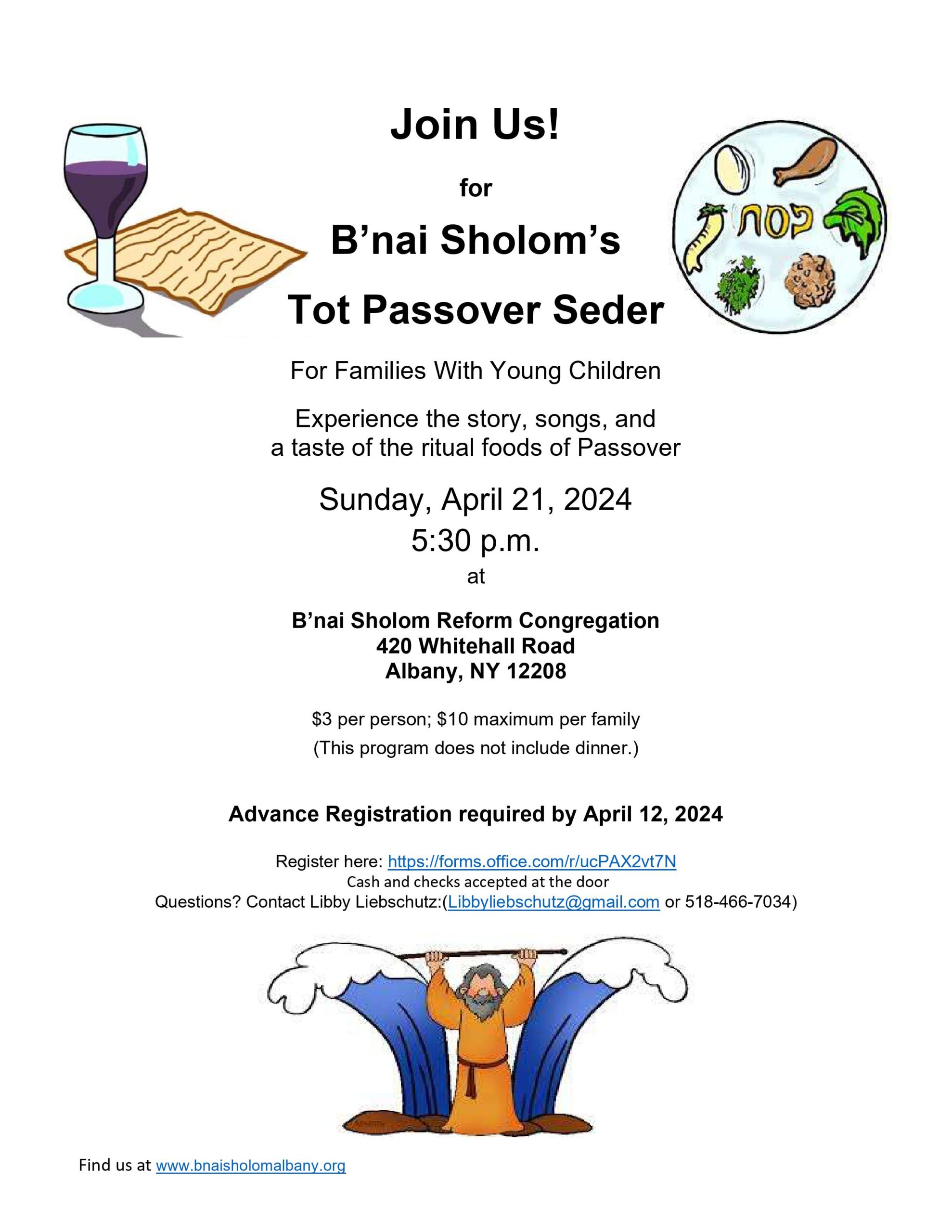 Tot Passover Seder 2024