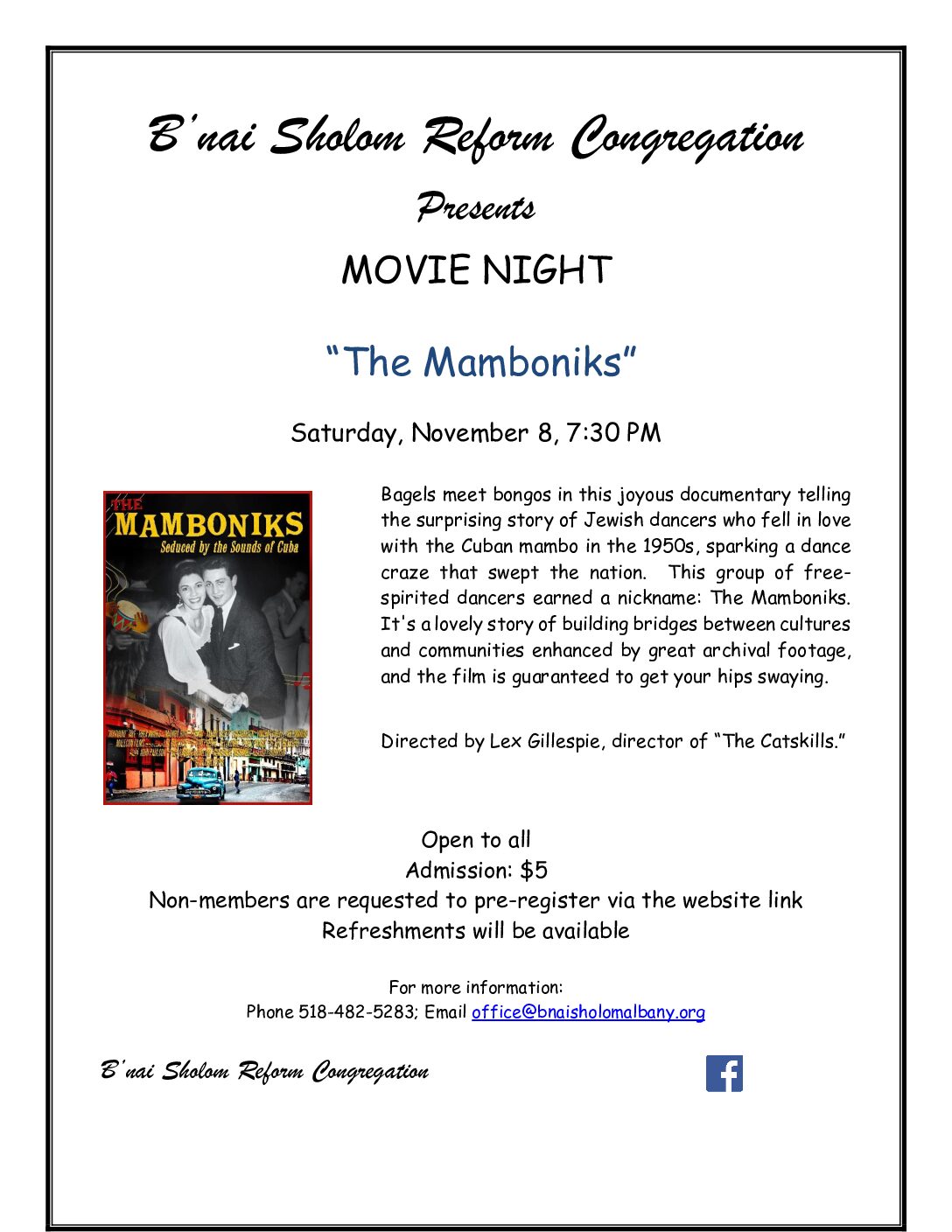 The Mamboniks Movie Night