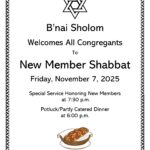 New Member Shabbat 2025