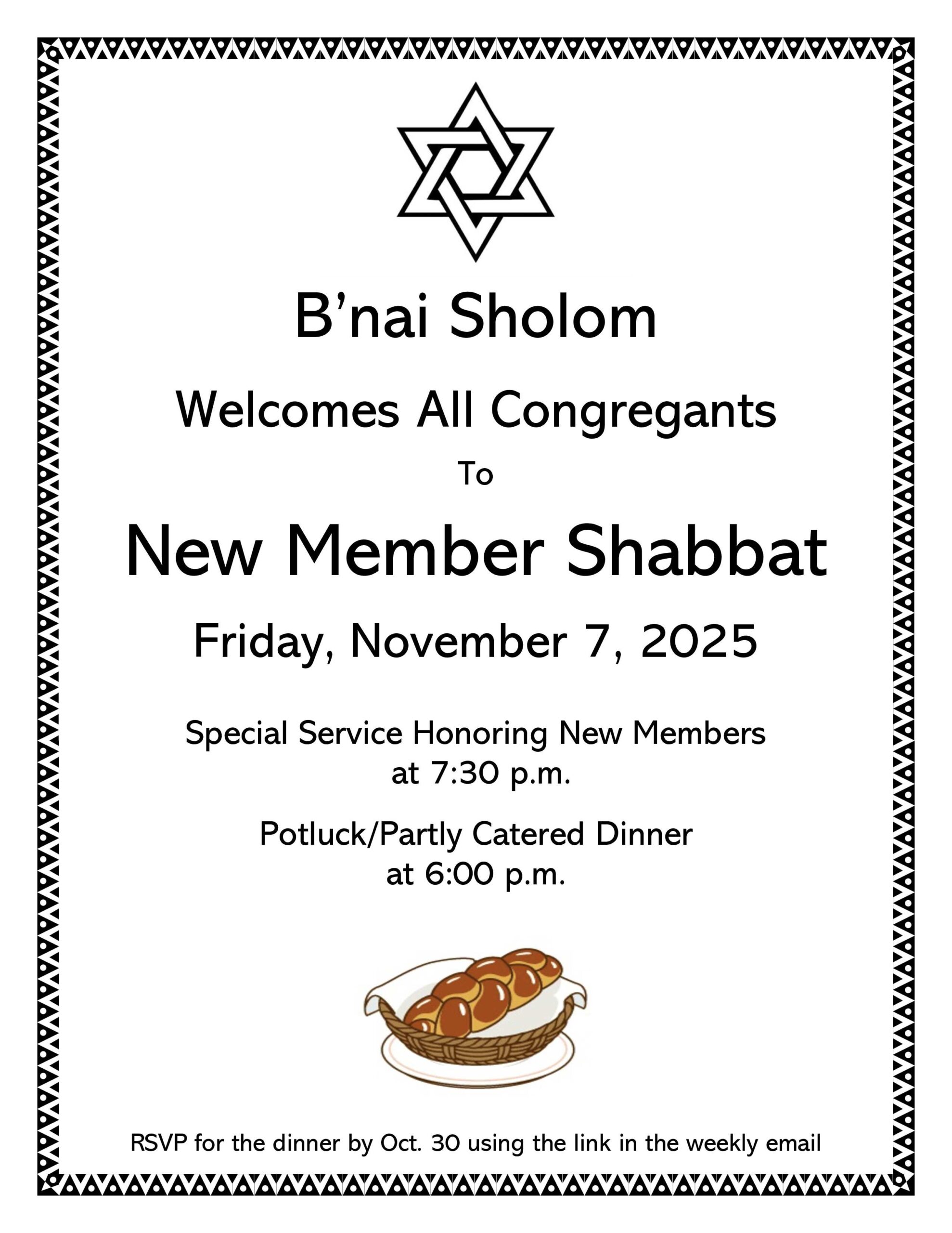 New Member Shabbat 2025